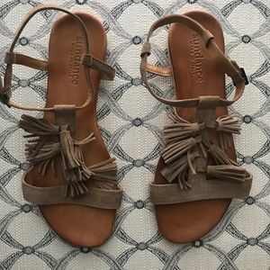 Sundance Suede Tassel Sandals - Never Worn